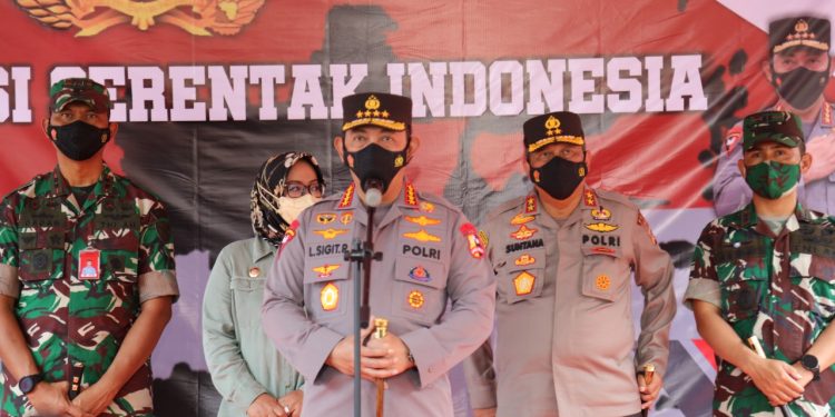 Cek ‘Vaksinasi Serentak Indonesia’ Kapolri Harapkan Laju Covid-19 Terkendali