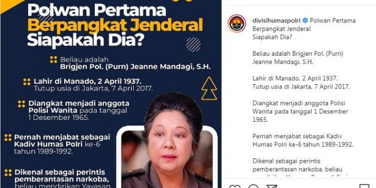 Jelang Konferensi Polwan Sedunia, Ternyata Ini Sosok Polwan Pertama Berpangkat Jenderal