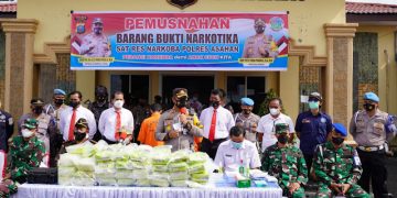 Polres Asahan Berantas Narkoba, 62 Kg Sabu Dimusnahkan