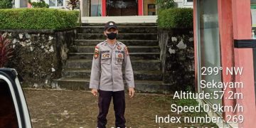 Patroli Siang Anggota Polsek Sekayam, Antisipasi Gangguan Kamtibmas