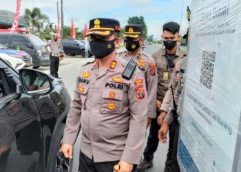 Pengamanan Lilin Toba 2021, Polres Langkat Gelar Simulasi Pelaksanaan Pos