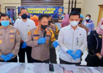Polda Jambi Berhasil Amankan 4 Tersangka Kasus Perdagangan Anak di Bawah Umur