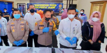 Polda Jambi Berhasil Amankan 4 Tersangka Kasus Perdagangan Anak di Bawah Umur