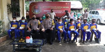 Polres Mojokerto Laksanakan Vaksinasi Serentak Sukseskan Bhakti Sosial AKABRI 2001
