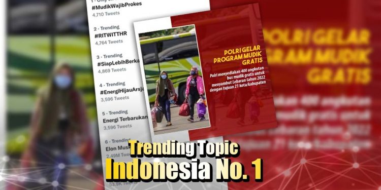 Cegah Gelombang Covid-19 Setelah Lebaran Dengan Mudik Taat Prokes, Trending No.1 Twitter