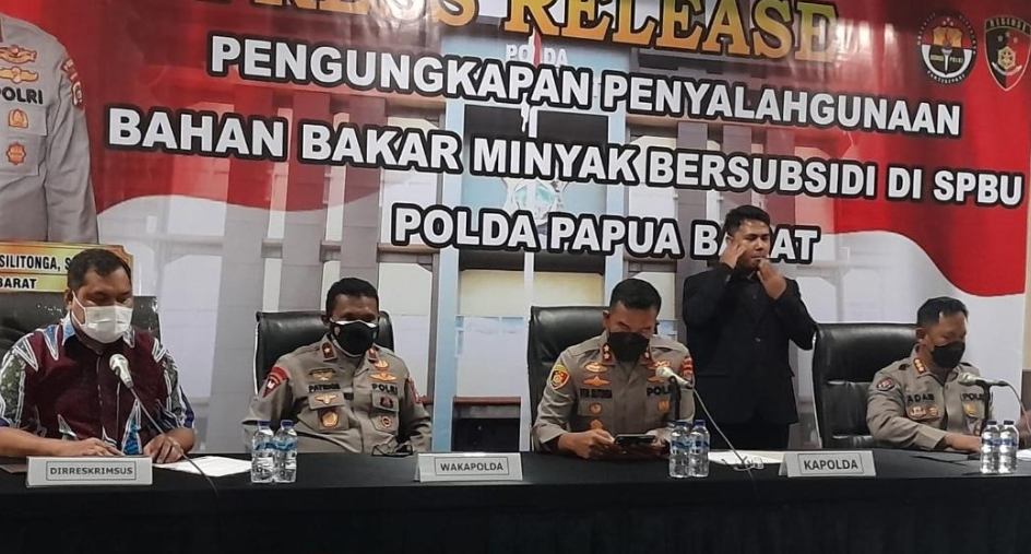 7 Tersangka Kasus BBM Bersubsidi di Tangkap Polda Papua Barat